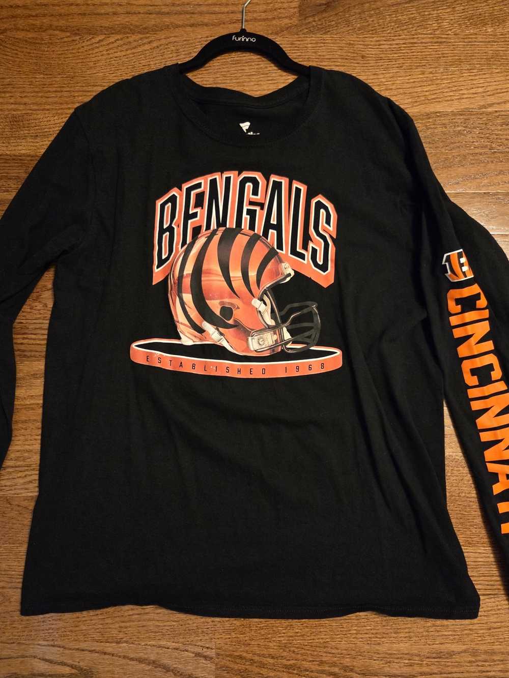 Like New Men's Fanatics, Cincinnati Bengals, Long-sleve Tshirt, Large